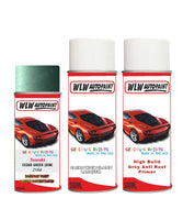 suzuki cultus cedar green z0m car aerosol spray paint with lacquer 1997 2002 With primer anti rust undercoat protection