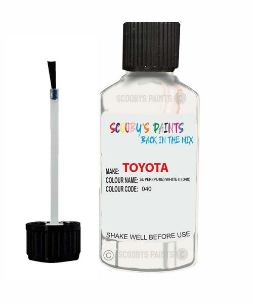 toyota corolla sport super pure white ii code 40 touch up paint 1990 2020 Scratch Stone Chip Repair 