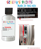 toyota camry platinum white code location sticker 89 touch up paint 2017 2020