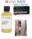 toyota yaris yellow code location sticker 584 touch up paint 1999 2002