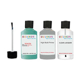 toyota yaris light aqua code 764 Scratch score repair paint 1998 2000