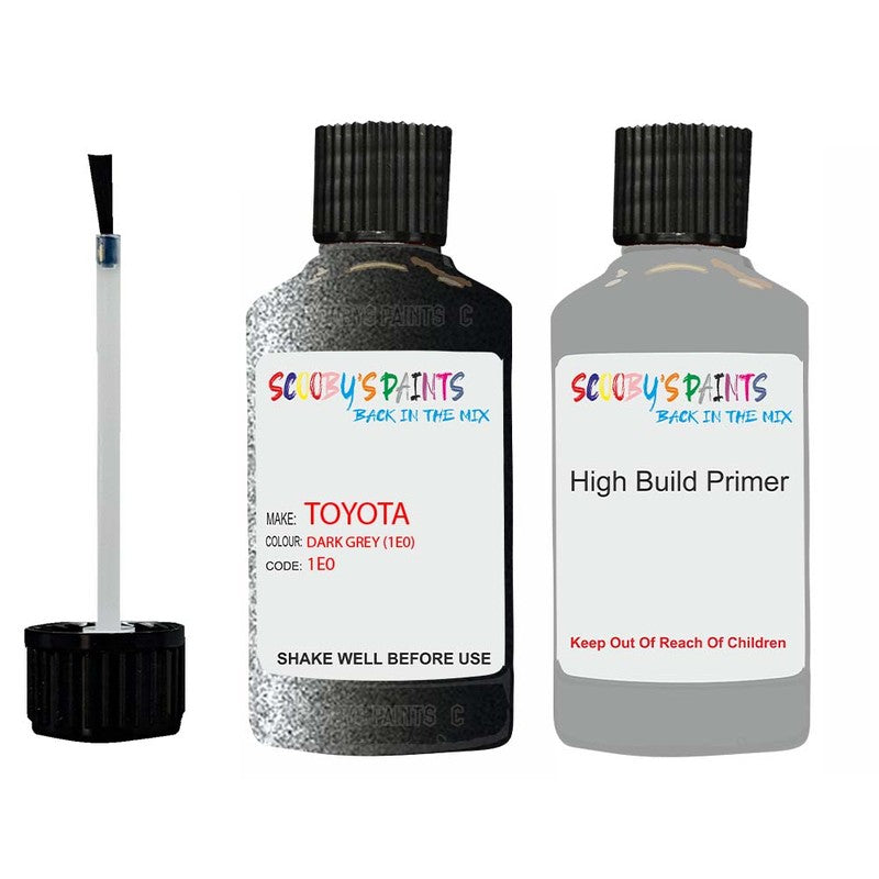 Paint For Toyota Aygo Dark Grey Code 1E0 Touch Up Paint Scratch Stone ...
