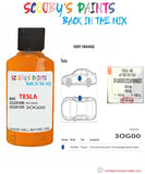 Paint For Tesla Model 3 Very Orange Code 3Og00 Touch Up Scratch Stone Chip Repair
