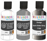 fix alloy wheel rims paint primer filler Dodge Dark Slate Grey Silver-Grey