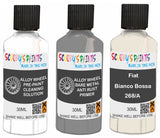 fix alloy wheel rims paint primer filler Fiat Bianco Bossa Nova (500/Presto) White