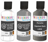 fix alloy wheel rims paint primer filler Porsche Titanium Dark Silver-Grey
