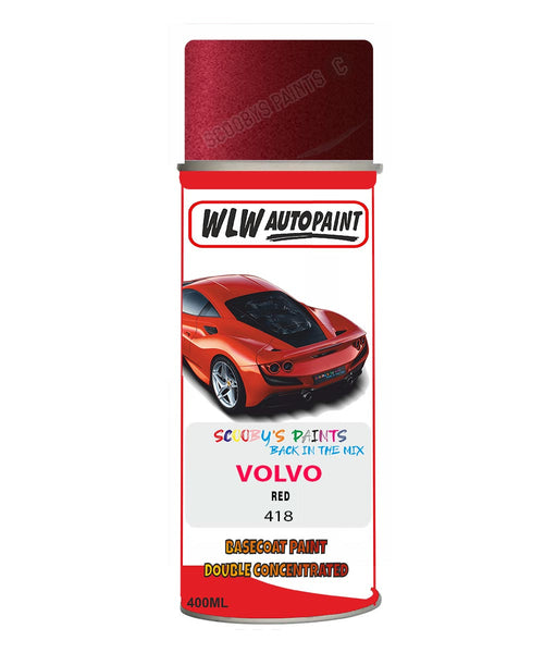 Aerosol Spray Paint For Volvo 800 Series Red Colour Code 418
