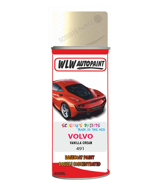 Aerosol Spray Paint For Volvo C70 Vanilla Cream Colour Code 491