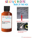 volkswagen amarok canyon copper orange code location sticker la2w touch up paint 2006 2017