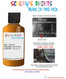 vauxhall mokka amber orange code location sticker 428b 42d gl6 touch up paint 2016 2019