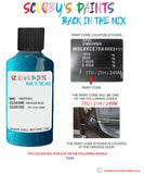 vauxhall tigra antigua blue code location sticker 1tu 21h 249m touch up paint 2005 2010