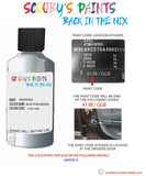 vauxhall ampera e blue persuasion code location sticker 413b ggb touch up paint 2018 2019