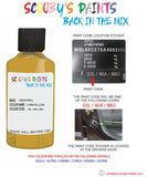 vauxhall astra corn yellow code location sticker 03l 40a 88u touch up paint 2000 2011