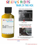 vauxhall adam goldbuster yellow code location sticker 181x 41m g5h touch up paint 2014 2017