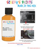 vauxhall adam mandarina code location sticker 41p 438y gdj touch up paint 2015 2017