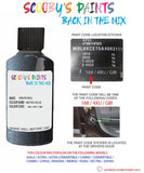 vauxhall corsa metro blue code location sticker 168 4xu gbi touch up paint 2006 2011