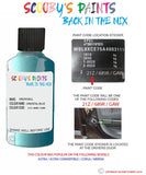 vauxhall meriva oriental blue code location sticker 21z 689r gaw touch up paint 2009 2013