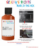 vauxhall crossland x spicy orange code location sticker 50t gpq kvh touch up paint 2017 2019