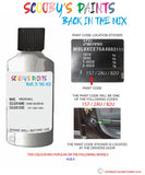 vauxhall astra coupe star silver iii code location sticker 157 2au 82u touch up paint 2001 2011