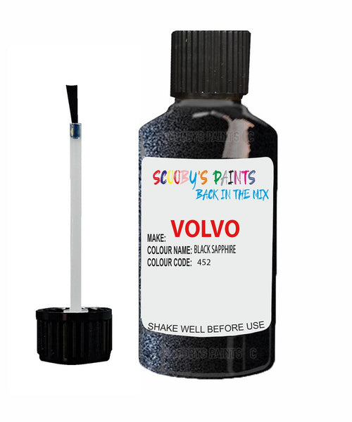 Paint For Volvo C30 Black Sapphire Code 452 Touch Up Scratch Repair Paint