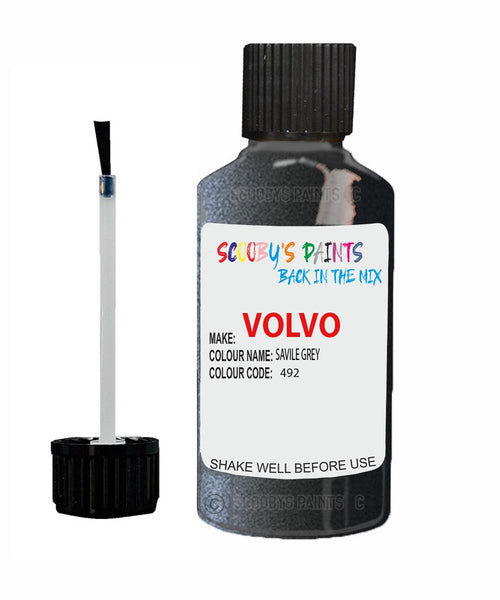 Paint For Volvo C30 Savile Grey Code 492 Touch Up Scratch Repair Paint
