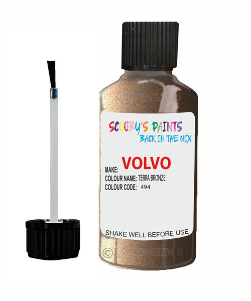 Paint For Volvo C30 Terra Bronze Code 494 Touch Up Scratch Repair Paint