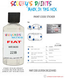 Paint For Fiat/Lancia Panda Bianco Sincero Code 223B Car Touch Up Paint