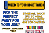 Mixed By Reg Aerosol Touch Up Kits VIN Registration Paint Mix To Code OEM Colours Car Automotive Van Bus Motorbike