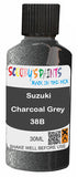 scratch and chip repair for damaged Wheels Suzuki Charcoal Grey Silver-Grey
