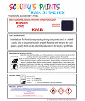 ROVER ACONITE Spray or Brush Paint For Classic ROVER Model 2500 Restore my Old ROVER