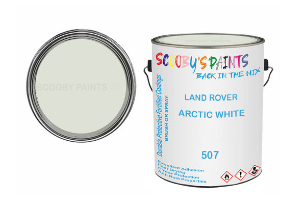Mixed Paint For Land Rover Land Rover, Arctic White, Code: 507, White