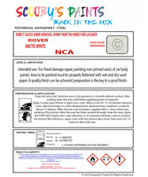 ARCTIC WHITE Aerosol Spray Paint Code NCA Classic Rover Model Maestro Automotive Restorative Paint Vehicle Touch-Up Rover NCA Paint Car Restoration DIY Auto Painting Classic Car Refinishing High-Quality Spray Paint Automotive Finish Vehicle Restoration Supplies Custom Car Paint Auto Body Paint Aerosol Can Automotive Refinishing Paint for Classic Cars