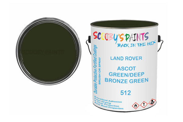 Mixed Paint For Land Rover Range Rover, Ascot Green/Deep Bronze Green, Code: 512, Green
