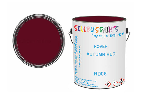 Mixed Paint For Austin Mini, Autumn Red, Code: Rd06, Red