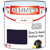 Denny's High Temp Paint For Grilles Colour- Aero Blue - Heatproof Rustguard Durable