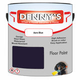Denny's Floor Paint For Sheds Colour- Aero Blue - Durable Anti-Slip Weatherproof