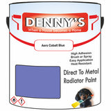 Denny's High Temp Paint For Boilers Colour- Aero Cobalt Blue - Heatproof Anti-Rust Longlife