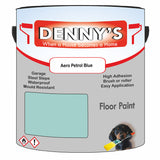 Denny's Floor Paint For Sheds Colour- Aero Petrol Blue - Durable Anti-Slip Weatherproof