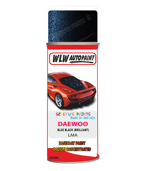 Daewoo Blue Black (Brilliant) Aerosol Spray Paint Code Lma Basecoat Spray Paint