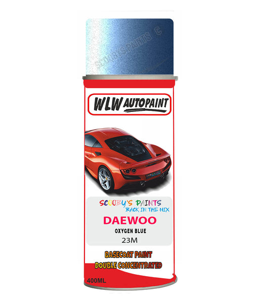Daewoo Oxygen Blue Aerosol Spray Paint Code 23M Basecoat Spray Paint