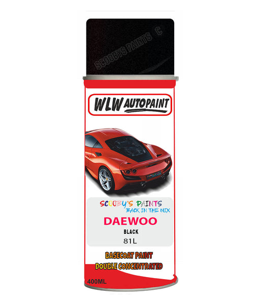 Daewoo Black Aerosol Spray Paint Code 81L Basecoat Spray Paint