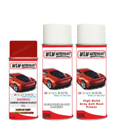 Daewoomatiz Carmine/Crimson/Scarlet Red Complete Aerosol Kit With Primer And Lacquer