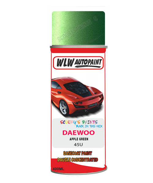 Daewoo Mosswood Green Aerosol Spray Paint Code 45U Basecoat Spray Paint