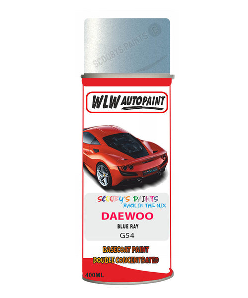 Daewoo Blue Ray Aerosol Spray Paint Code G54 Basecoat Spray Paint