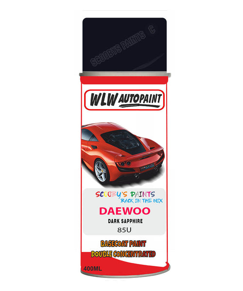 Daewoo Dark Sapphire Aerosol Spray Paint Code 85U Basecoat Spray Paint
