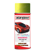 Daewoo Fresh Green Lime Aerosol Spray Paint Code G6F Basecoat Spray Paint