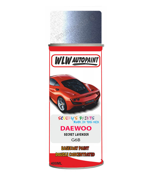 Daewoo Secret Lavender Aerosol Spray Paint Code G6B Basecoat Spray Paint