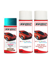 Daewoomatiz Teal Blue Complete Aerosol Kit With Primer And Lacquer