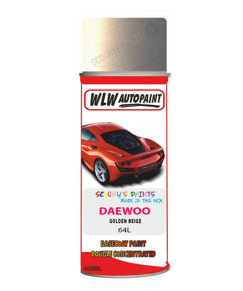 Daewoo Golden Beige Aerosol Spray Paint Code 64L Basecoat Spray Paint