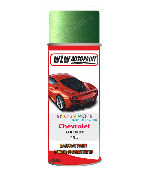 Chevrolet Apple Green Aerosol Spraypaint Code 45U Basecoat Spray Paint